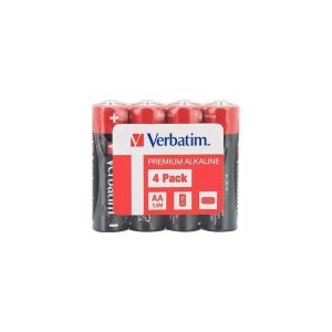 Verbatim Batteries AA Alkaline 4 pcs Pack Shrink