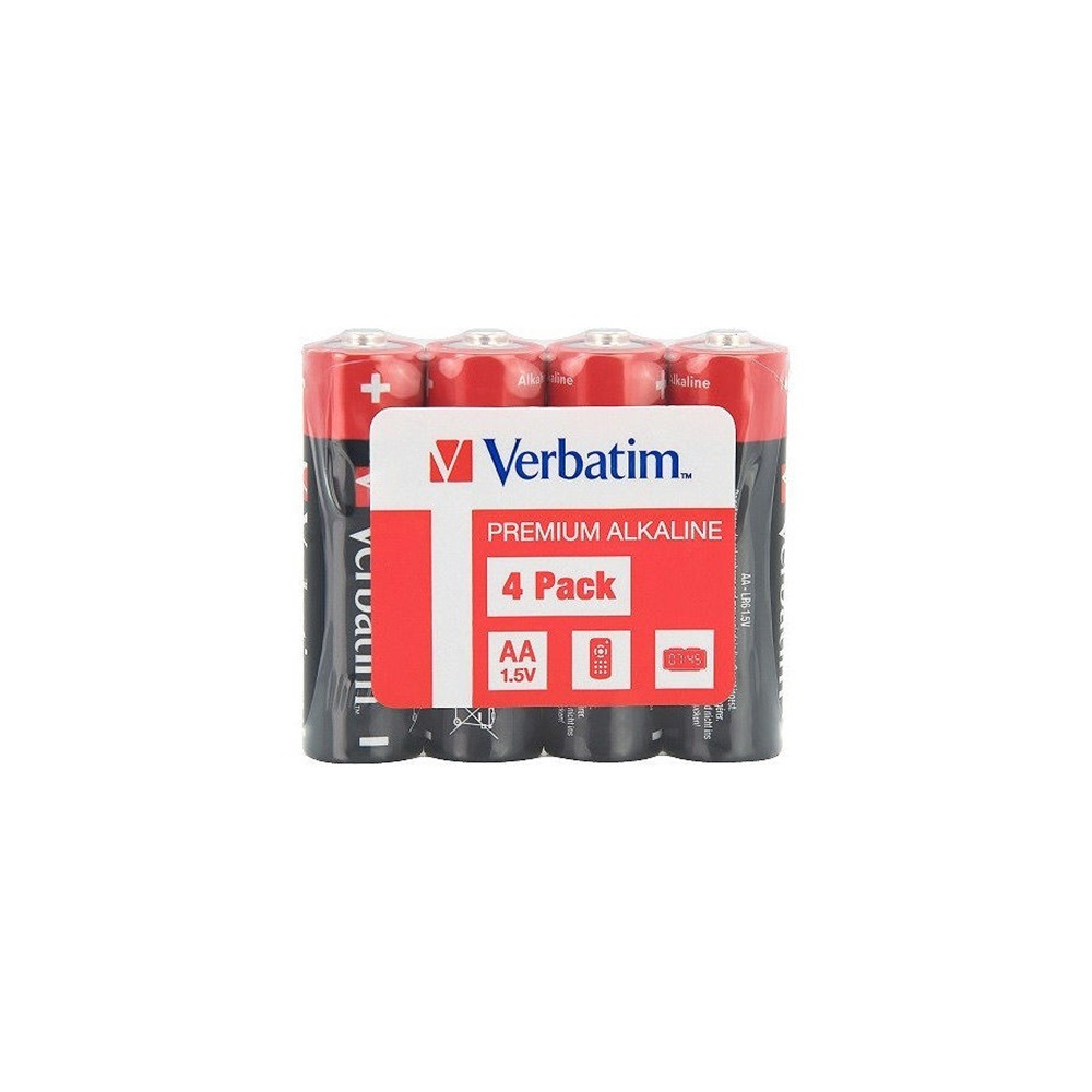 Verbatim Batteries AA Alkaline 4 pcs Pack Shrink