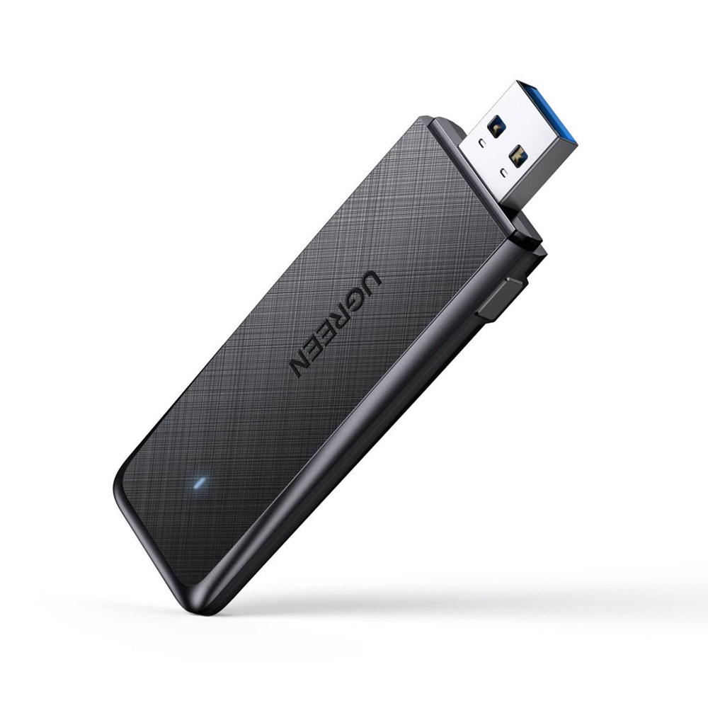 UGREEN Adapter WiFi USB AC1300 11ac Dual-Band 2.4GHz/400Mbps 5GHz/867Mbps | CM492, Black - Image 2