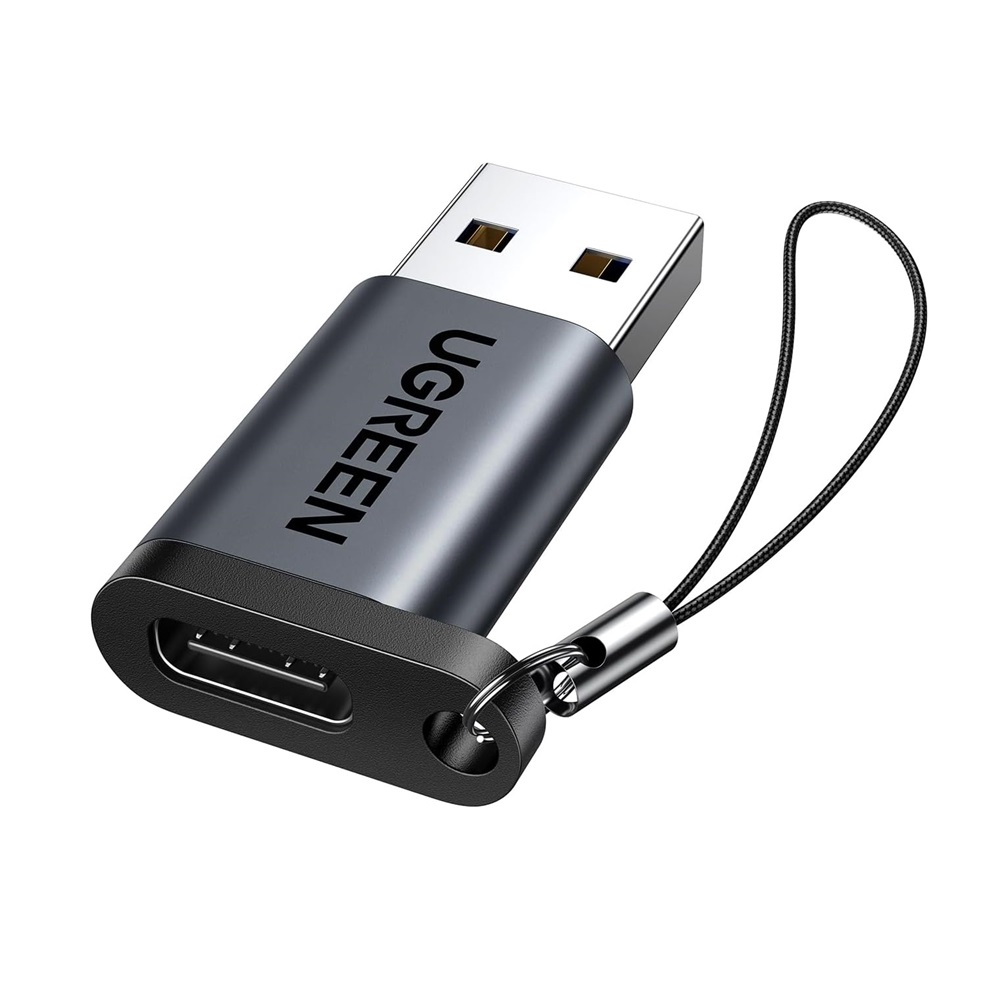 UGREEN Adapter USB 3.0 to Type-C 3.1 M/F US276, Gray - Image 2