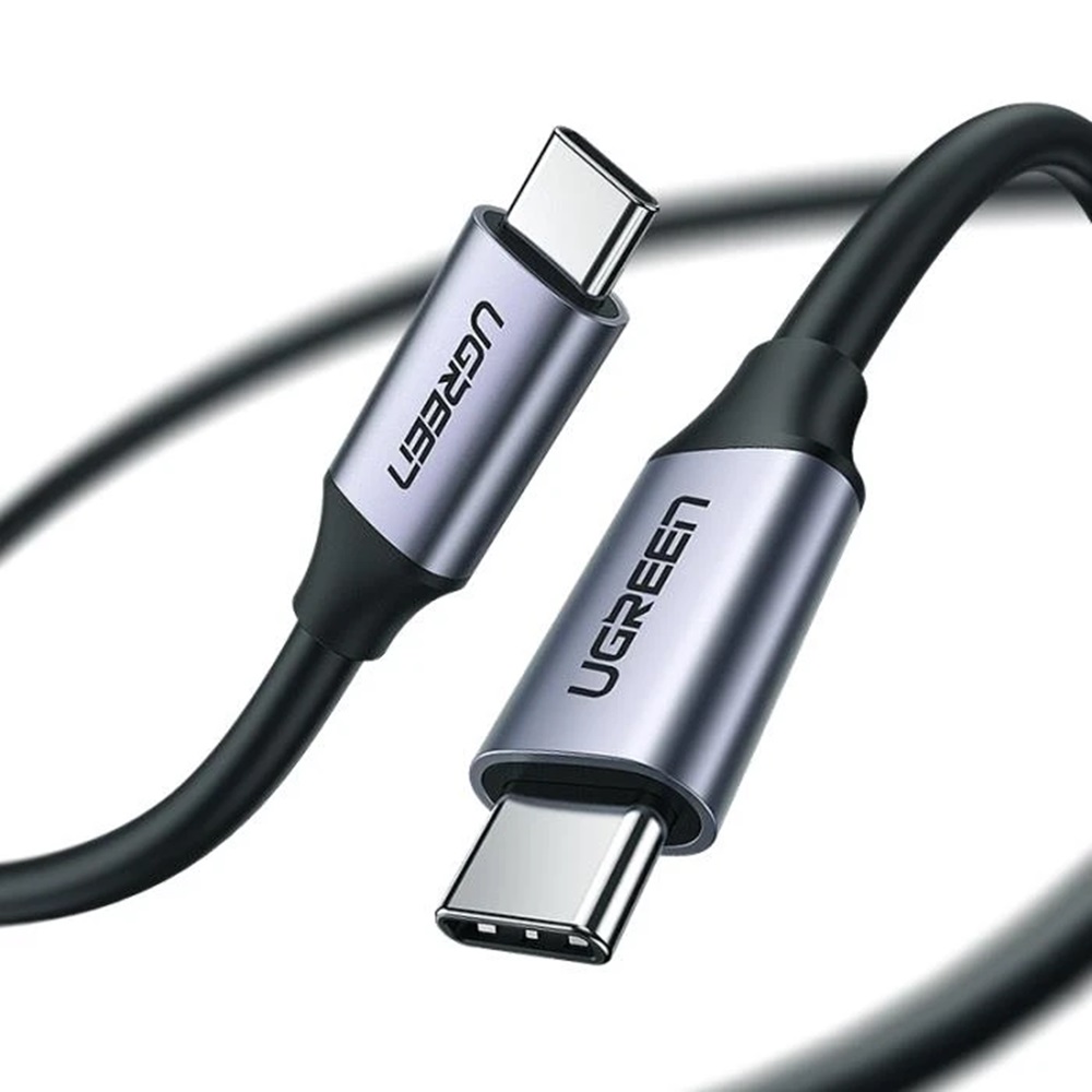 UGREEN Cable Type-C 3.1 to Type-C 3.1 Gen1 3A/60W, 1.5M, Thunderbolt 3 Aluminum US161, Gray