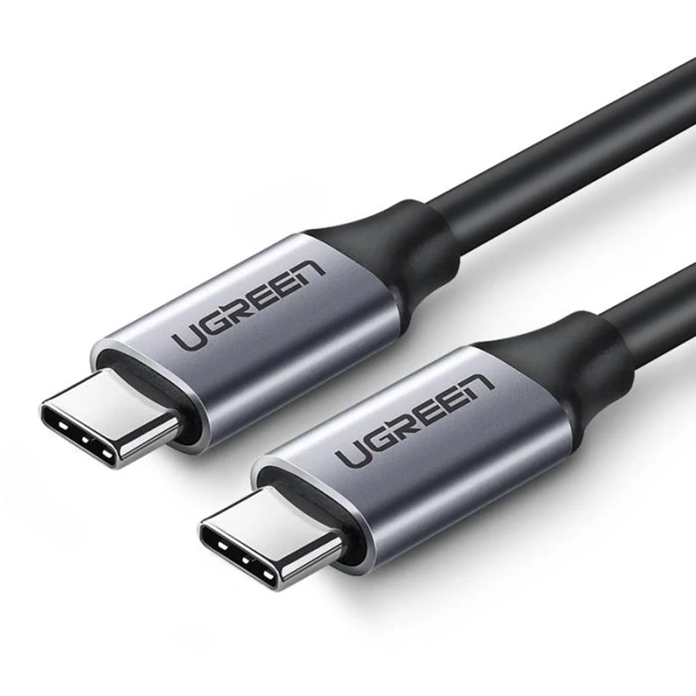 UGREEN Cable Type-C 3.1 to Type-C 3.1 Gen1 3A/60W, 1.5M, Thunderbolt 3 Aluminum US161, Gray - Image 2