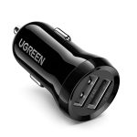 UGREEN Car Charger 2*USB 24W 4.8A, Black
