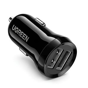 UGREEN Car Charger 2*USB 24W 4.8A, Black