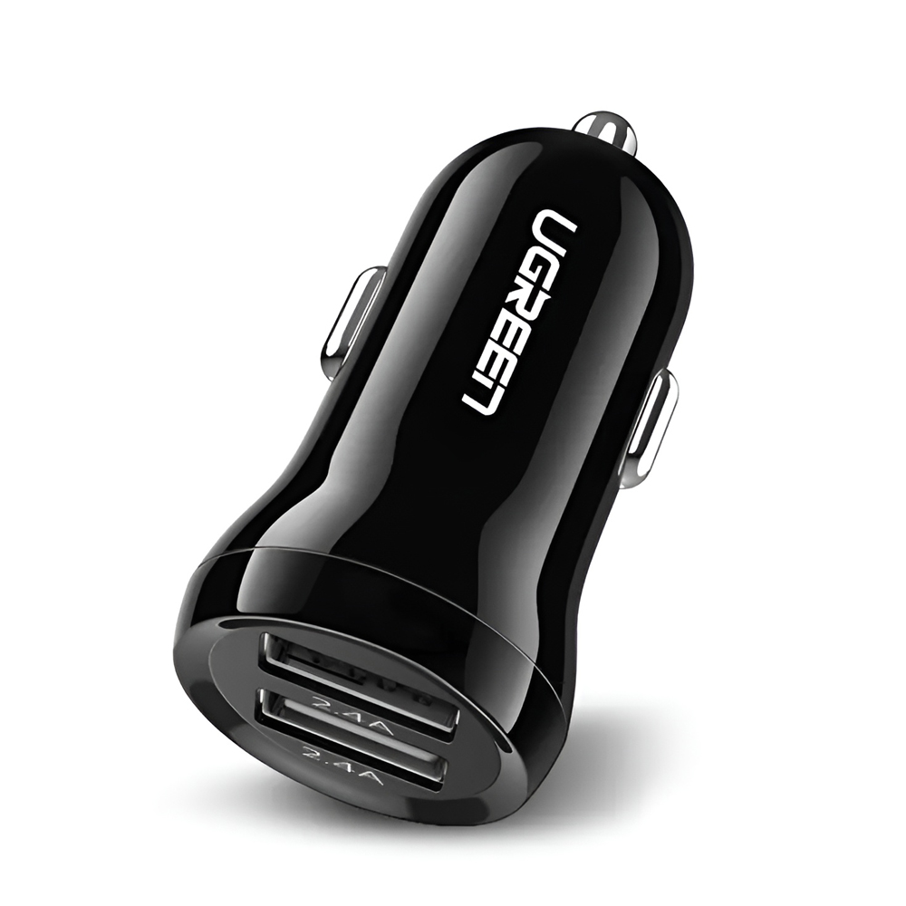 UGREEN Car Charger 2*USB 24W 4.8A, Black - Image 2