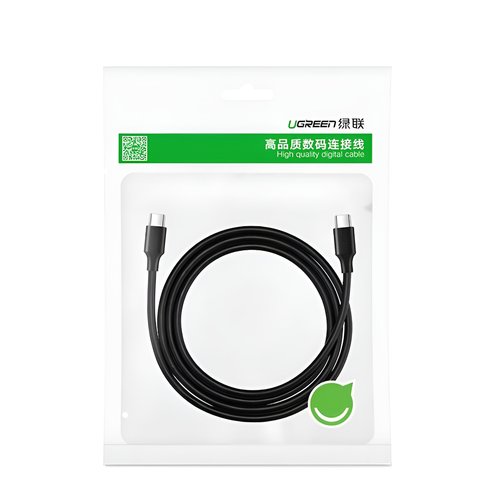 UGREEN Cable Type-C to Type-C TPE 1.5m 480Mbps 3A 60W US286, Black - Image 3