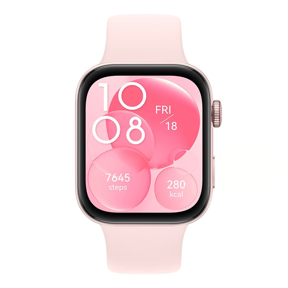 Huawei Watch Fit 3, Pink Fluoroelastomer Strap
