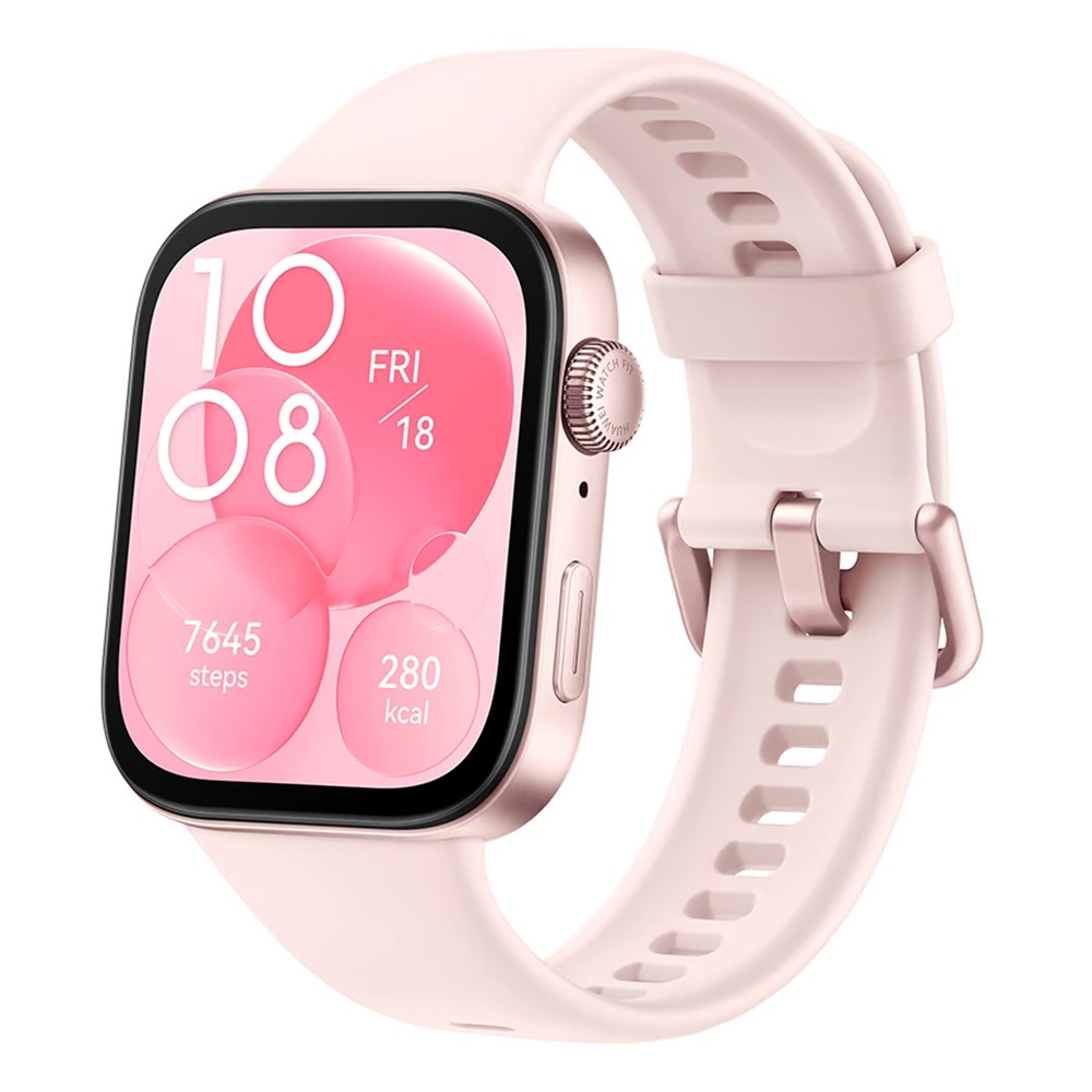 Huawei Watch Fit 3, Pink Fluoroelastomer Strap - Image 2