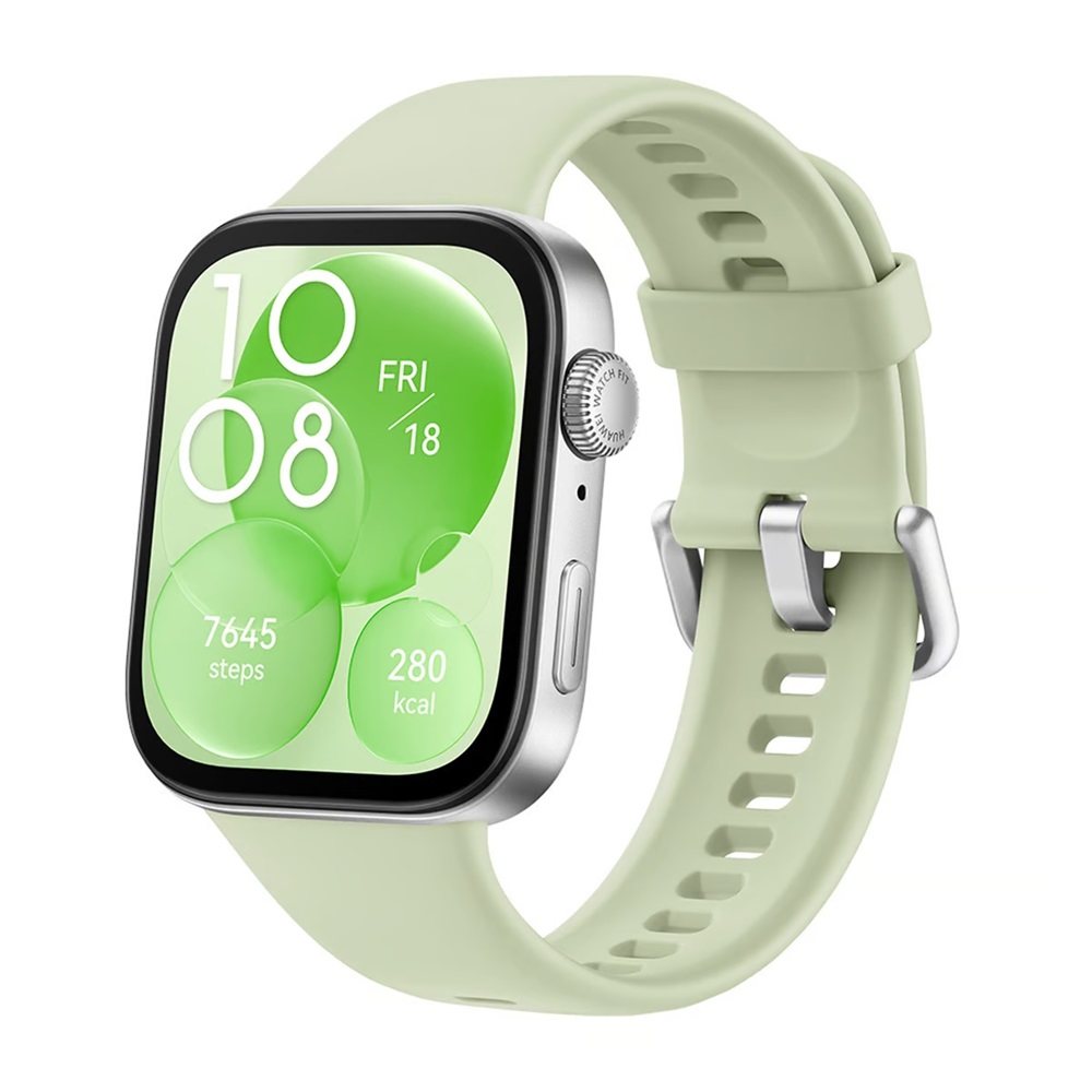 Huawei Watch Fit 3, Green Fluoroelastomer Strap - Image 2