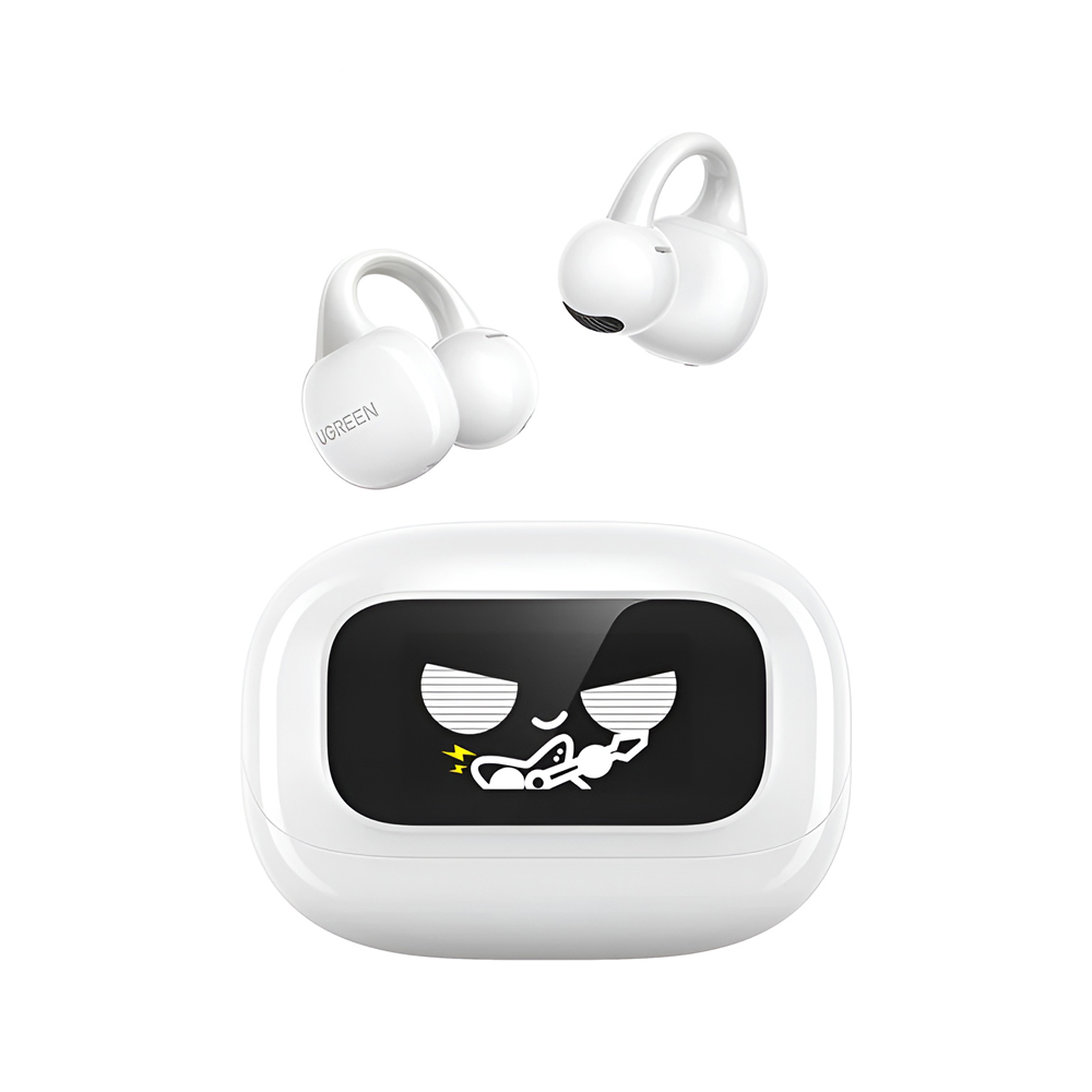 UGREEN Open Ear TWS S6 ClipBuds Magic with Display | WS208, White