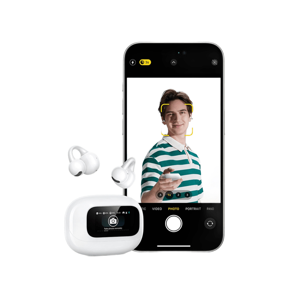 UGREEN Open Ear TWS S6 ClipBuds Magic with Display | WS208, White - Image 3