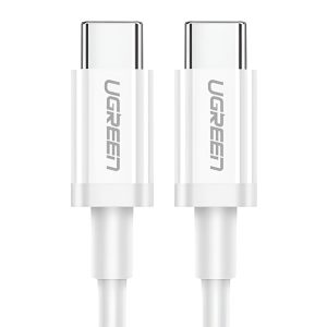 UGREEN Cable Type-C to Type-C 3A 60W 1.5m 480Mbps TPE, White