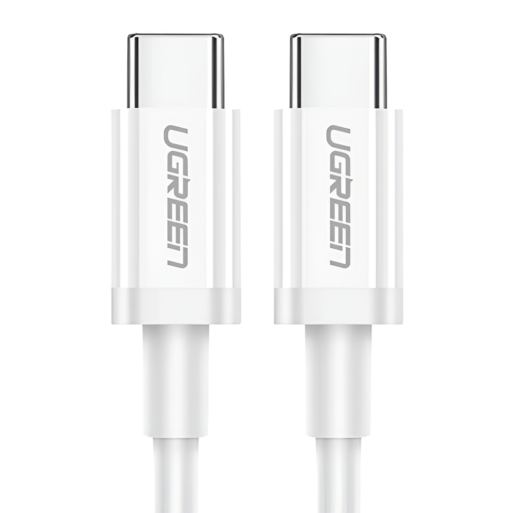 UGREEN Cable Type-C to Type-C 3A 60W 1.5m 480Mbps TPE, White