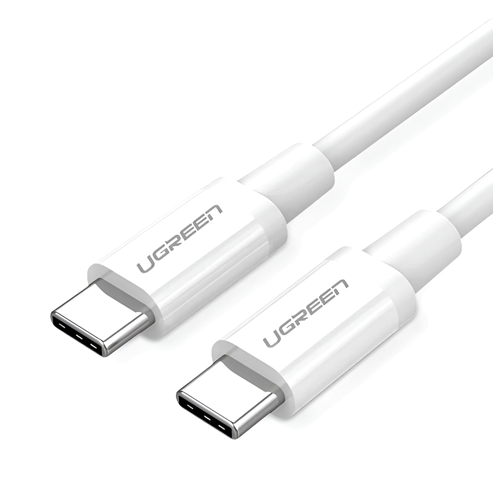 UGREEN Cable Type-C to Type-C 3A 60W 1.5m 480Mbps TPE, White - Image 2