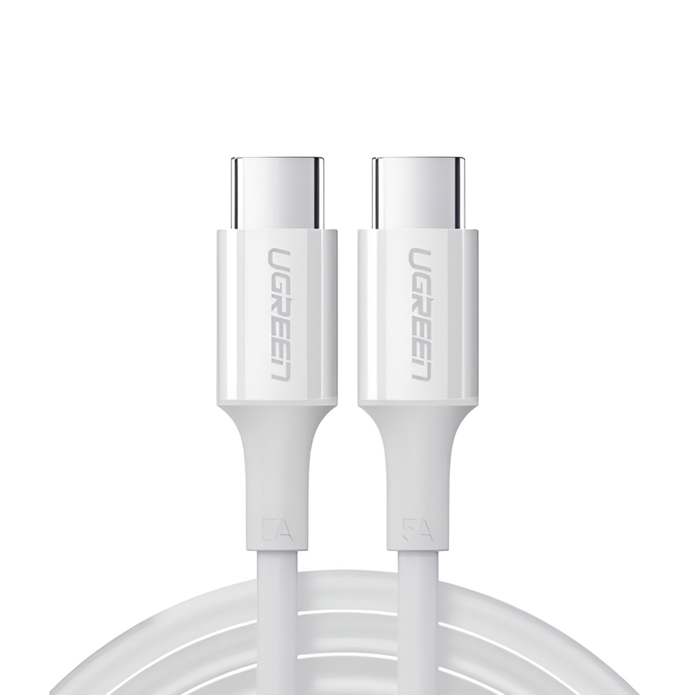 UGREEN Cable Type-C to Type-C 3A 60W 1.5m 480Mbps TPE, White - Image 3