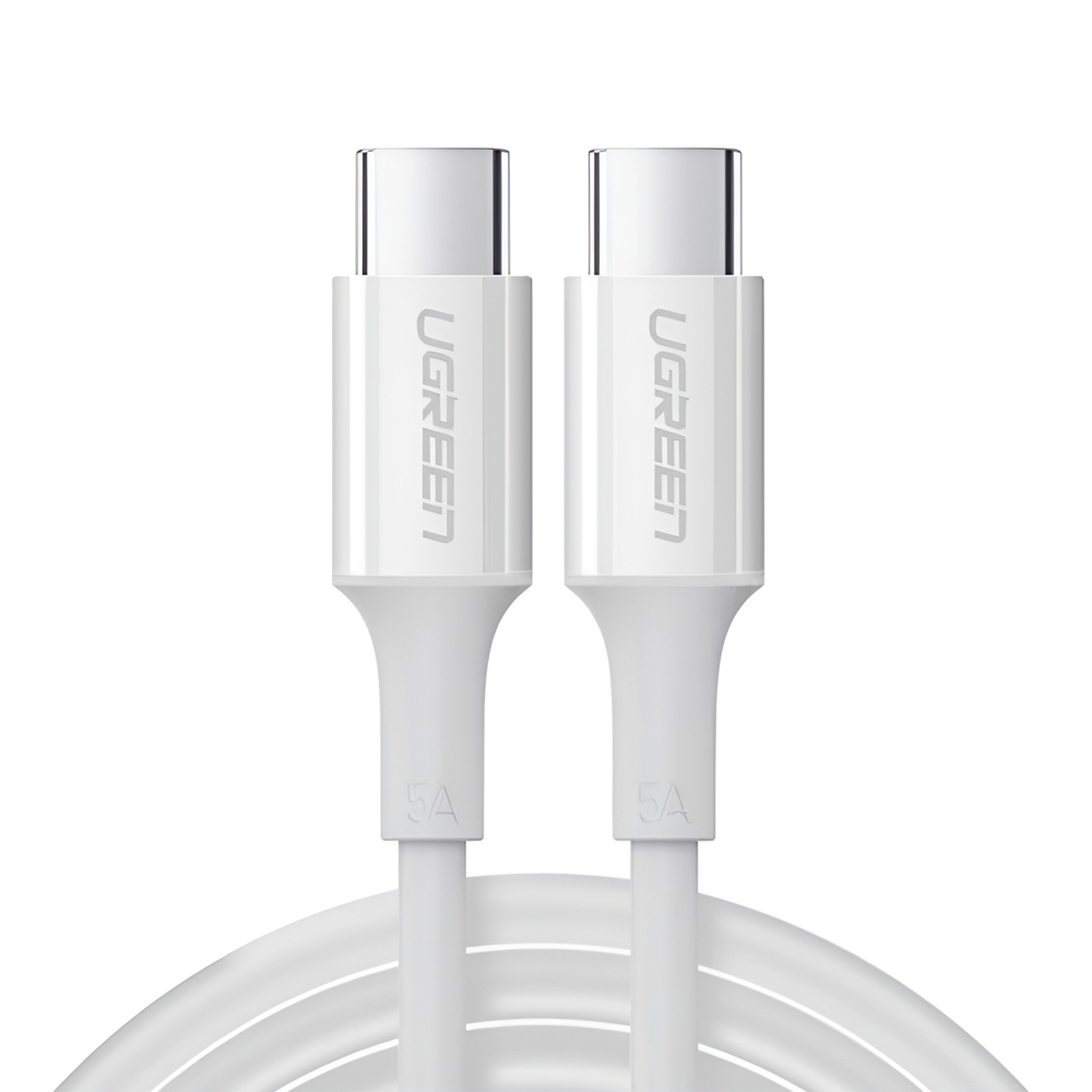 UGREEN Cable Type-C 2.0 to Type-C 2.0 5A 100W 1M, White | US300