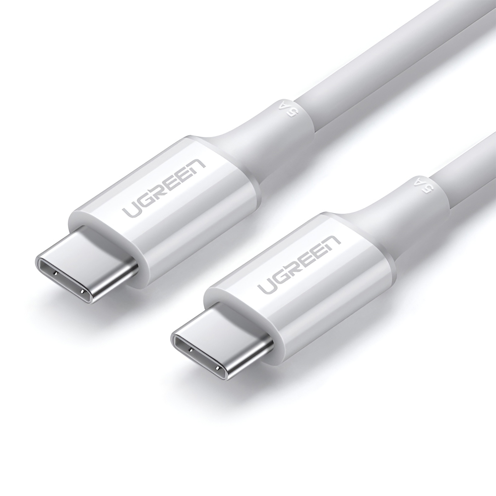 UGREEN Cable Type-C 2.0 to Type-C 2.0 5A 100W 1M, White | US300 - Image 3