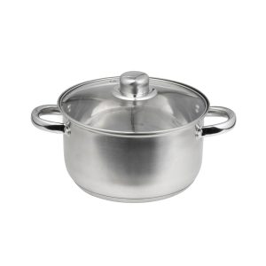Domotti, Pot With Lid, Santo, 18 Cm, 2.1 L Stainless Steel, Tempered Glass