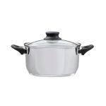 Domotti, Pot With Lid, Lima, 18 Cm, 2.5 L Stainless Steel, Tempered Glass