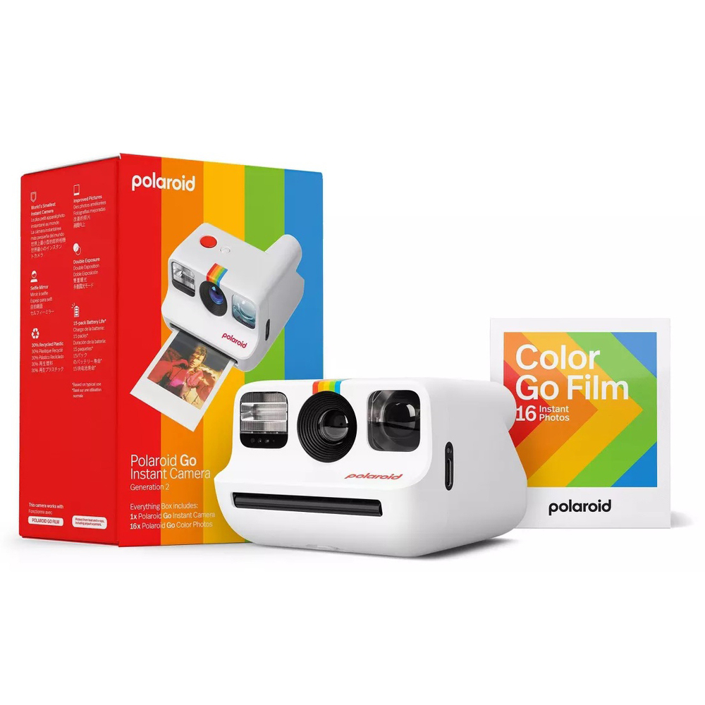 Polaroid Instant Camera GO Gen 2 Everything Box + Color Films 16 Sheets , White - Image 4