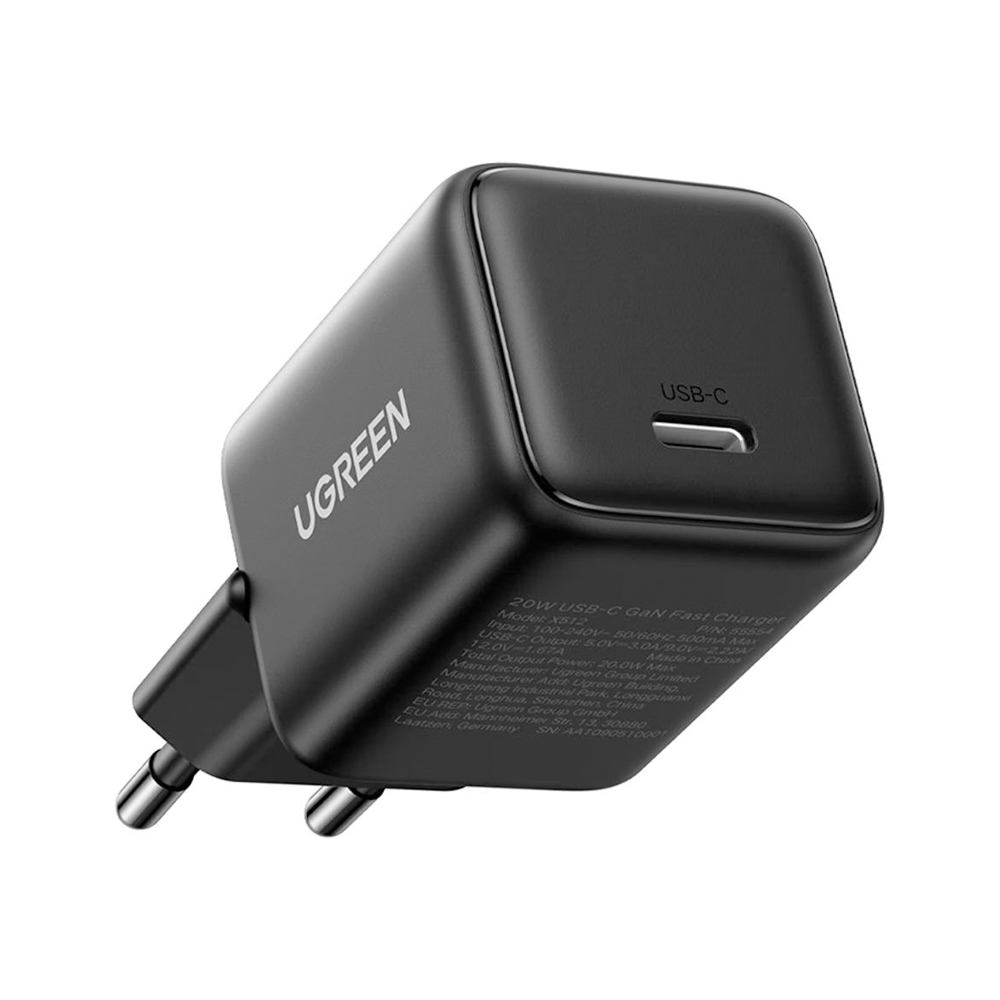 UGREEN Wall Charger GaN Type-C 3A 30W QC4.0 X513, Black - Image 3