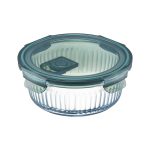 Ambition, Round Borosilicate Glass Container With Lid, Rillet, 950 Ml, Glass