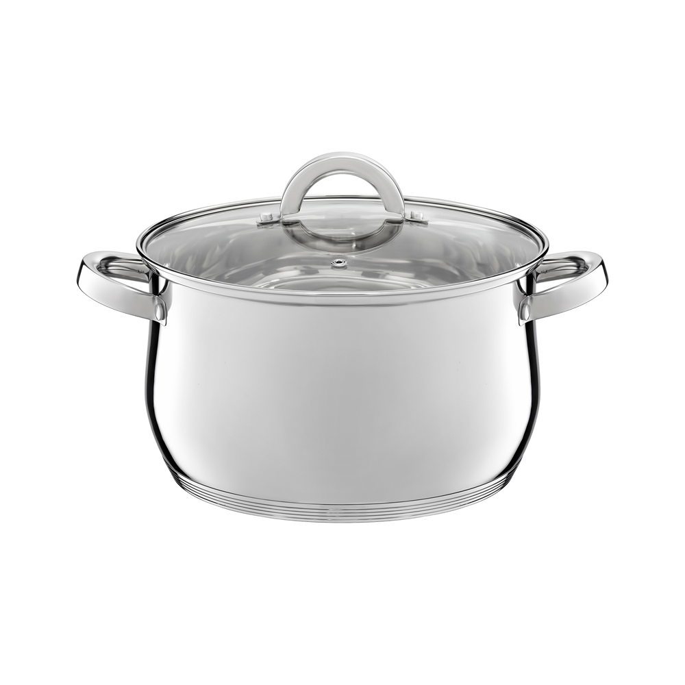 Ambition, Cookware Set 6 Pcs With Lid, Berry, Stainless Steel, Tempered Glass - Image 2