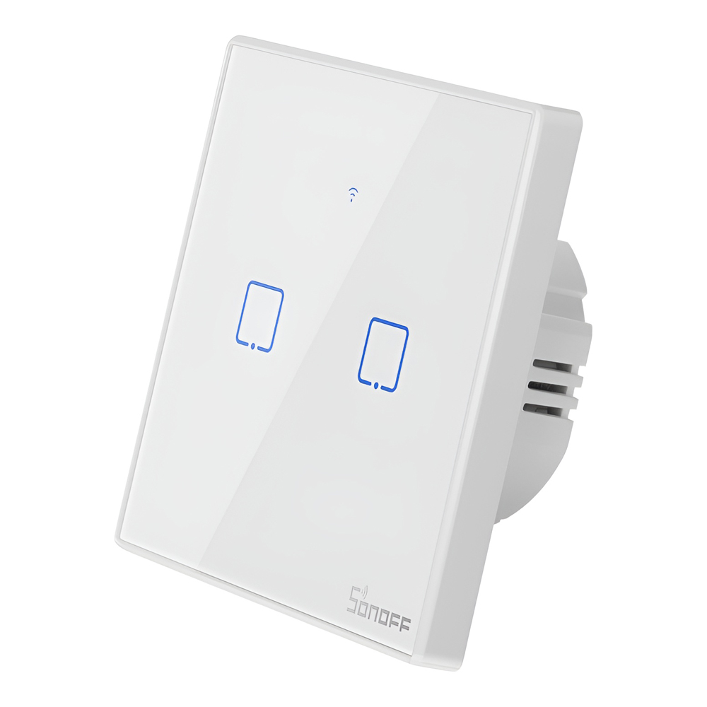 Sonoff Wi-Fi Smart Touch Wall Switch TX Series 2-Gang (Neutral Wire), White - Image 3