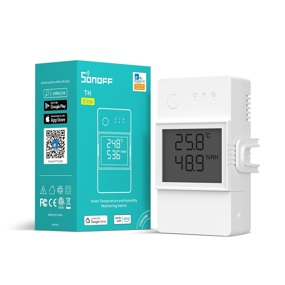 Sonoff Wi-Fi Smart Temperature and Humidity Monitoring Switch TH Elite THR316D 16A - Image 3