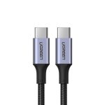 UGREEN Cable Type-C 2.0 to Type-C 2.0 5A 100W 1M Aluminum Braided US316, Black