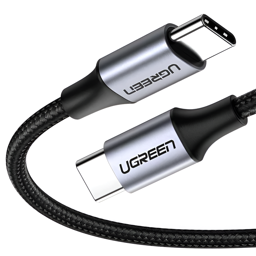UGREEN Cable Type-C 2.0 to Type-C 2.0 5A 100W 1.5M Aluminum Braided US316, Black - Image 3