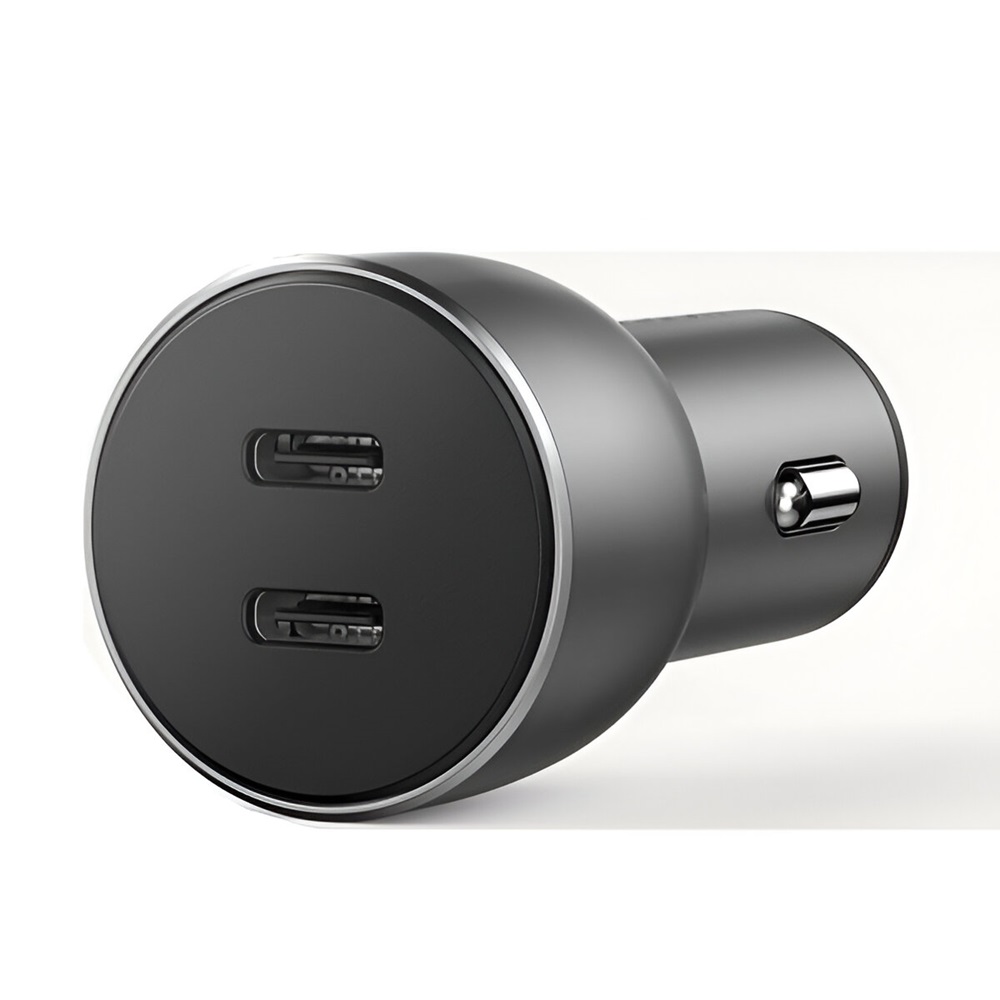 UGREEN Car Charger 1*Type-C+1*Type-C Aluminum 3A 53W, Grey - Image 3