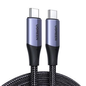 UGREEN Cable Type-C 3.1 to Type-C 3.1 Gen2, 5A/100W, 1M, Thunderbolt 3 Aluminum US355, Black