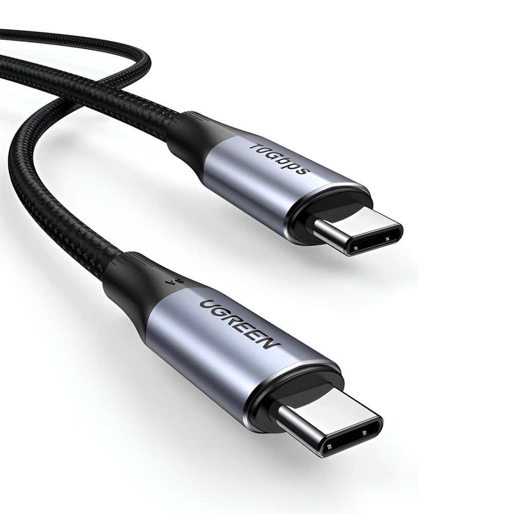 UGREEN Cable Type-C 3.1 to Type-C 3.1 Gen2, 5A/100W, 1M, Thunderbolt 3 Aluminum US355, Black - Image 3