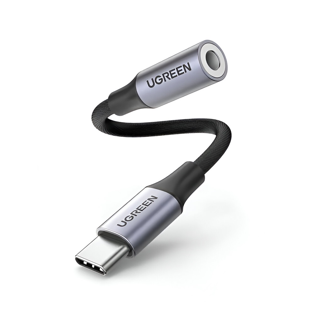 UGREEN Cable Audio Adapter Type-C to 3.5mm 0.1M AV161, Grey - Image 2