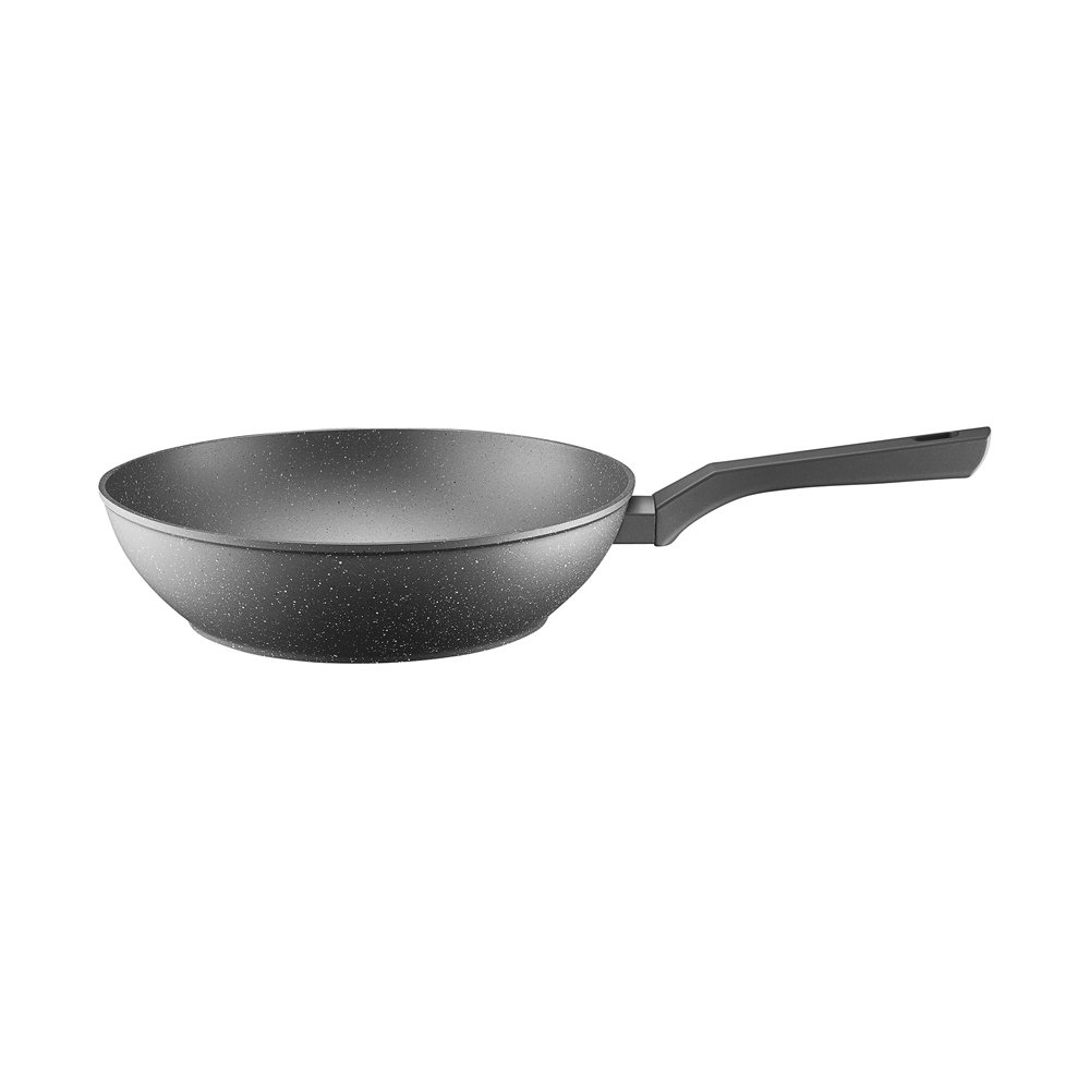 Ambiton, Wok, Silverstone, 28 Cm, Qualum Basic Stone, Aluminium - Image 2