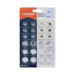 GRUNDIG Set Battery Buttoncell AG1/5/8/12/3/4/10/13 CR1620/2016/2025/2032/2032 24pcs Blister