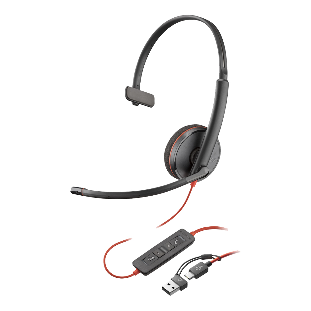 Poly Headset Blackwire C3210 Mono USB-C/A