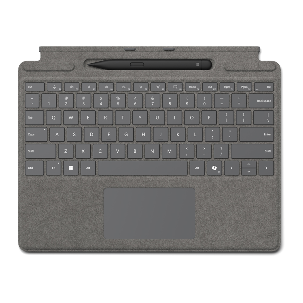 Microsoft Surface Pro 10/11 Keyboard inkl. Pen2 +Copilot Taste - Platin