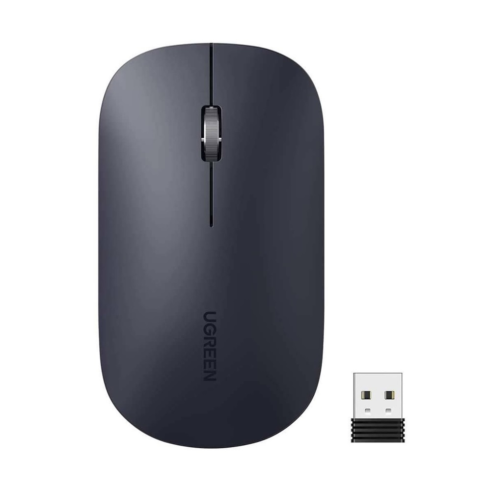UGREEN Mouse Wireless Optical 4000dpi Slim Silent MU001, Black