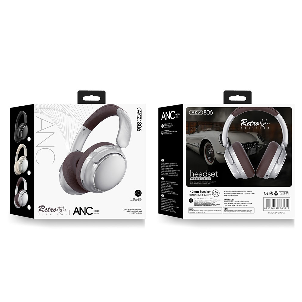 Musen Wireless Headphones over ear ANC-806 (ANC+ENC), Black - Image 2