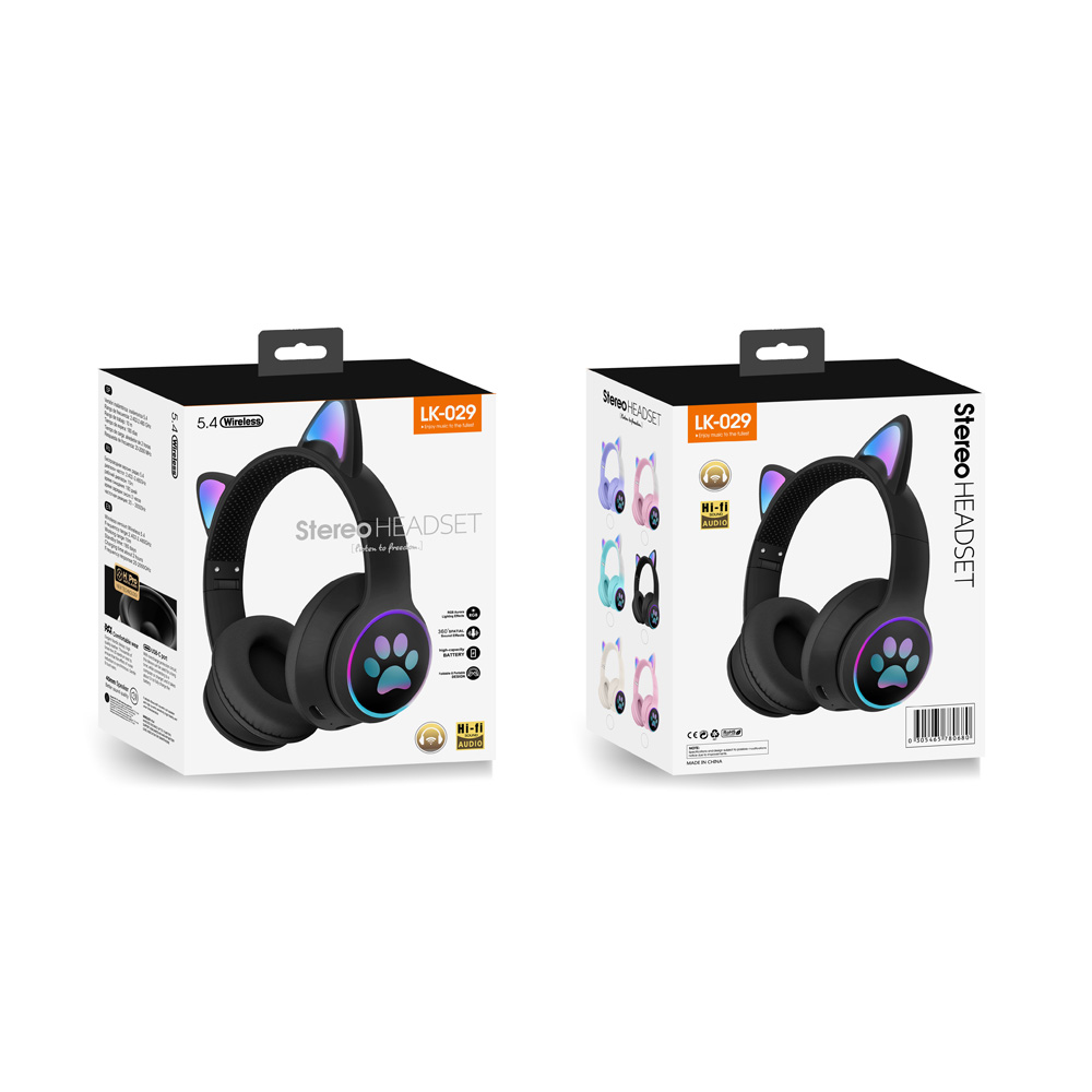 Musen Wireless Headphones on Ear LK-029, BLACK - Image 2