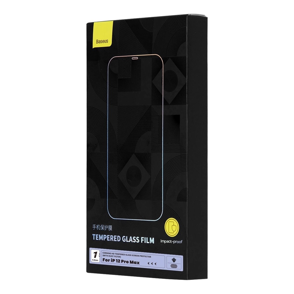 Baseus Full Cover Tempered Glass Screen Protector for Apple iPhone 12 Pro Max - Image 3