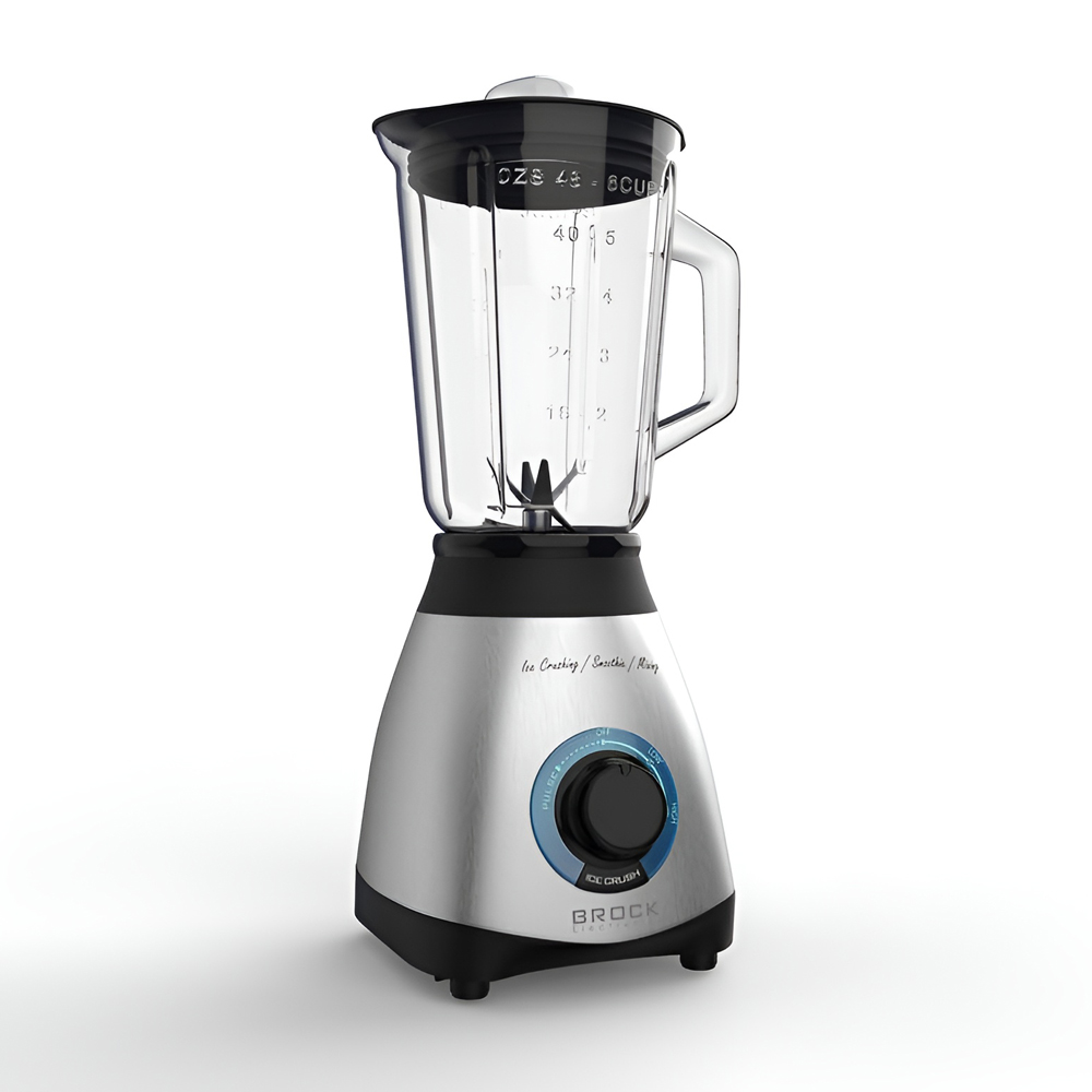BROCK Blender BL 1502 SS, 1.5L, Glass Jar, Stainless Steel Base, 500W - Image 2