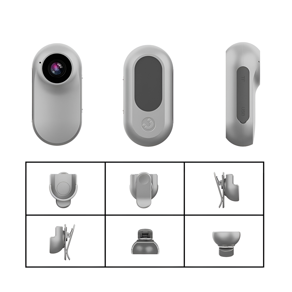 Mini Action Camera BM-CS02 Lens 1080P, White - Image 3