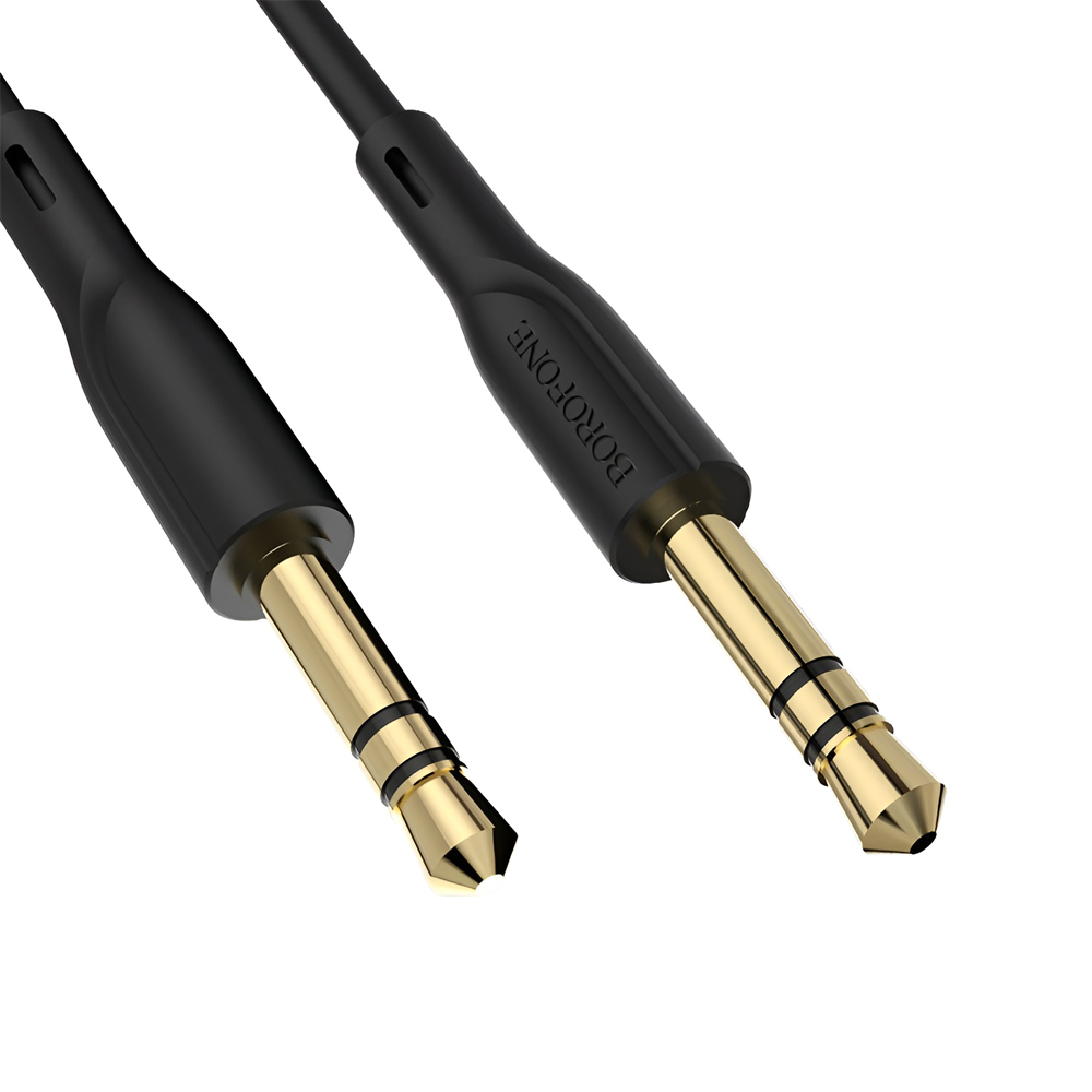 Borofone Cable Audio 3.5 to 3.5 BL1 Audiolink, TPE (L=1M), Black - Image 2