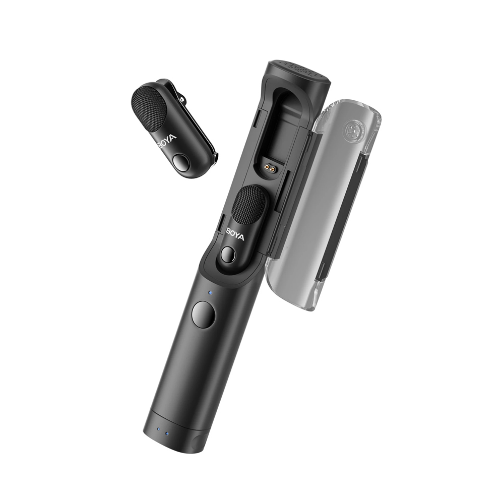 Boya Wireless Microphone Magic 4 in1 3 RX+2 TX+1 Charging case+ 1 All-in-One Storage Bag, Type-c+Lightning+3.5 mm Camera Receiver, Black - Image 2
