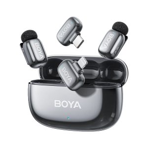 Boya Wireless Microphone Mini 2-01 Ultracompact 2.4GHz Type-C Connector, Space Gray