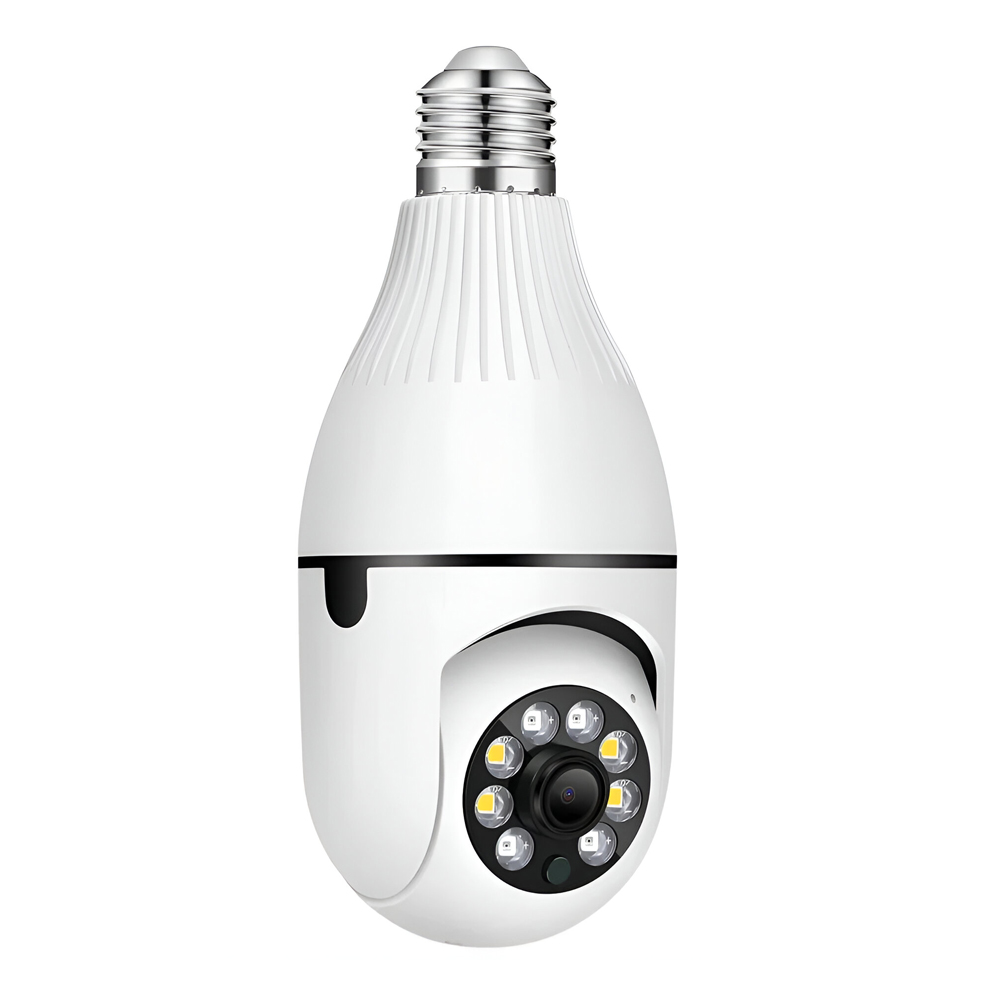 Bulb E27 Wi-Fi Smart Camera 2MP 1080P App Tuya, White - Image 2