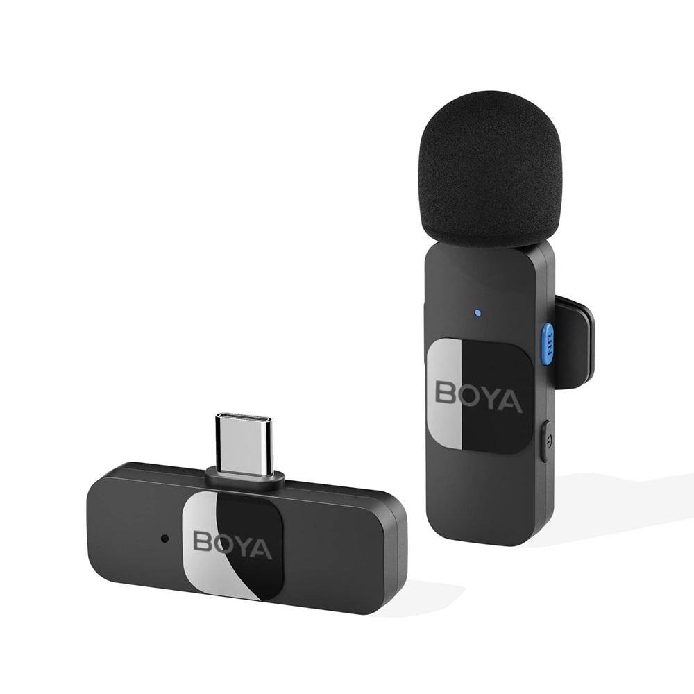 Boya Wireless Microphone Ultracompact 2.4GHz System (BY-V10), Type-C Jack, Black